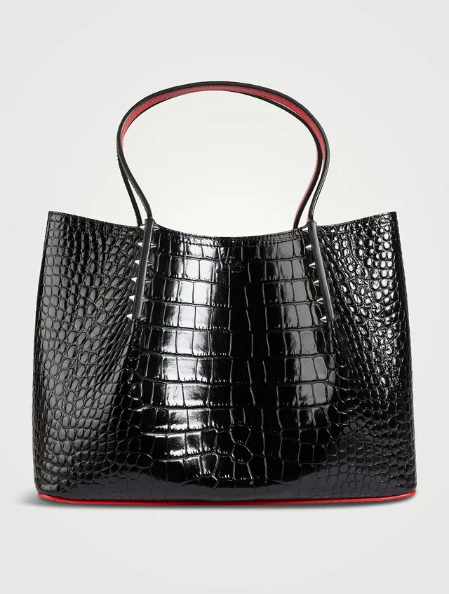 Christian Louboutin Cabata Small Striped Patent Leather Tote Bag