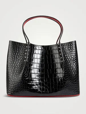 Small Cabarock Croc-Embossed Leather Tote Bag