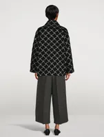 Padded Jacket Grid Print