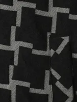 Padded Jacket Grid Print
