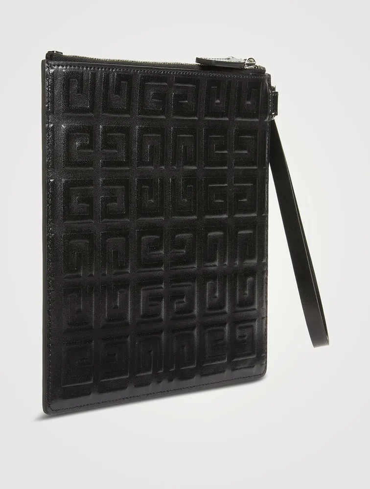 Embossed Leather Pouch Set