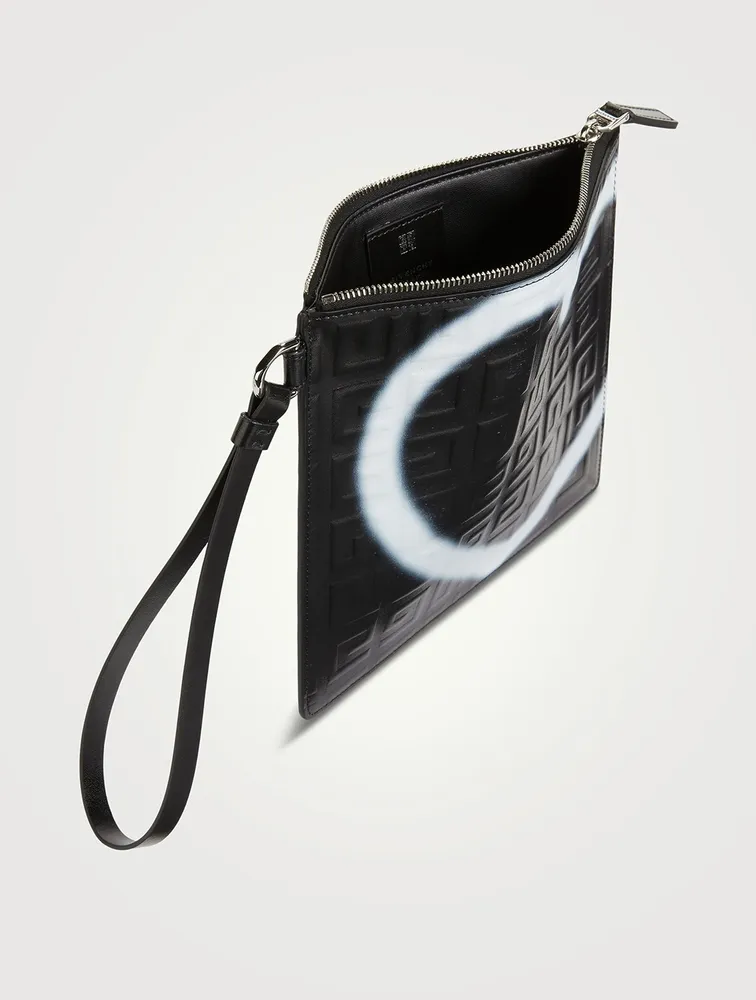 Embossed Leather Pouch Set