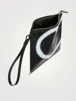 Embossed Leather Pouch Set