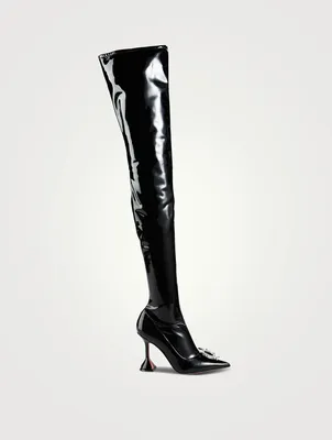 Begum Latex Over-The-Knee Boots