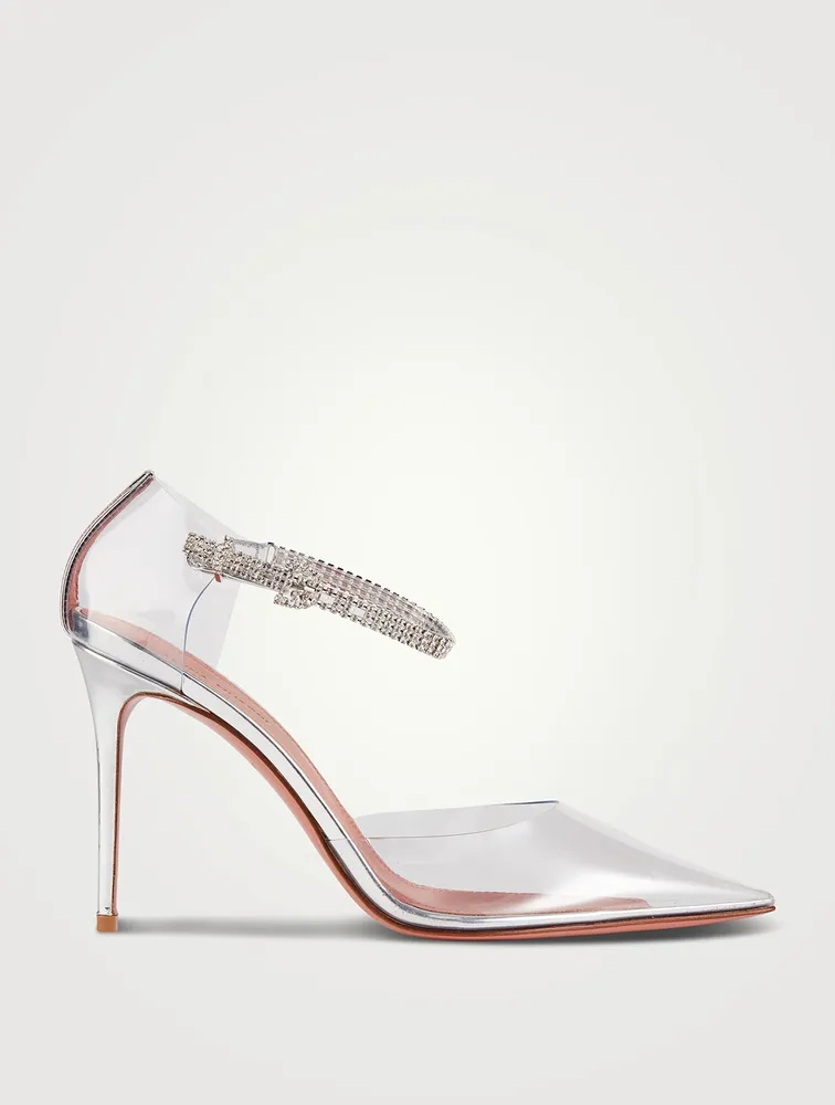 Ursina PVC d'Orsay Pumps With Crystal Strap