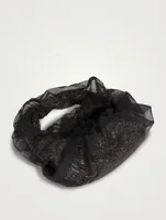 Crystal Mesh And Tulle Shoulder Bag