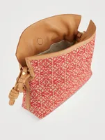 Mini Flamenco Anagram Jacquard Canvas Clutch