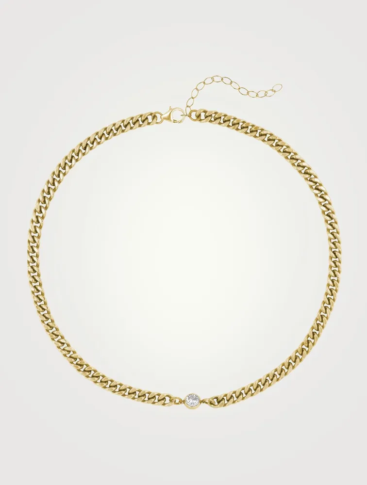 Flawless 14K Gold-Plated Necklace With Crystal