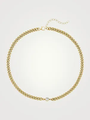 Flawless 14K Gold-Plated Necklace With Crystal