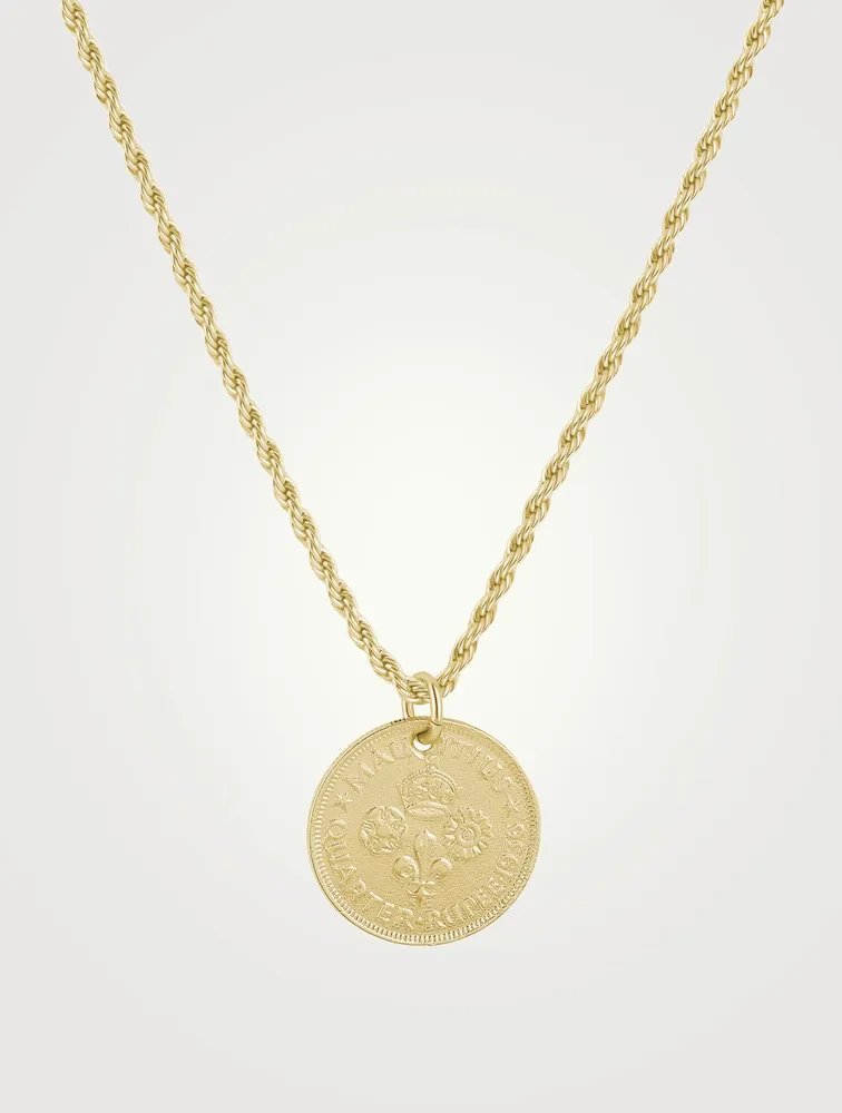 Clover Coin 14K Gold-Filled Necklace