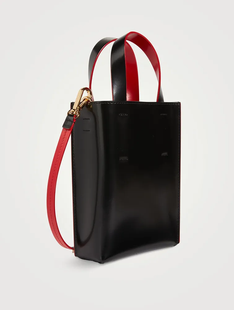 Nano Museo Leather Tote Bag With Lunar New Year Tiger Print