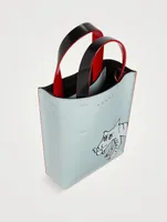 Nano Museo Leather Tote Bag With Lunar New Year Tiger Print