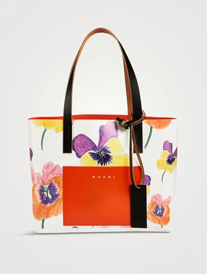 PVC Shopper In Pansies Print