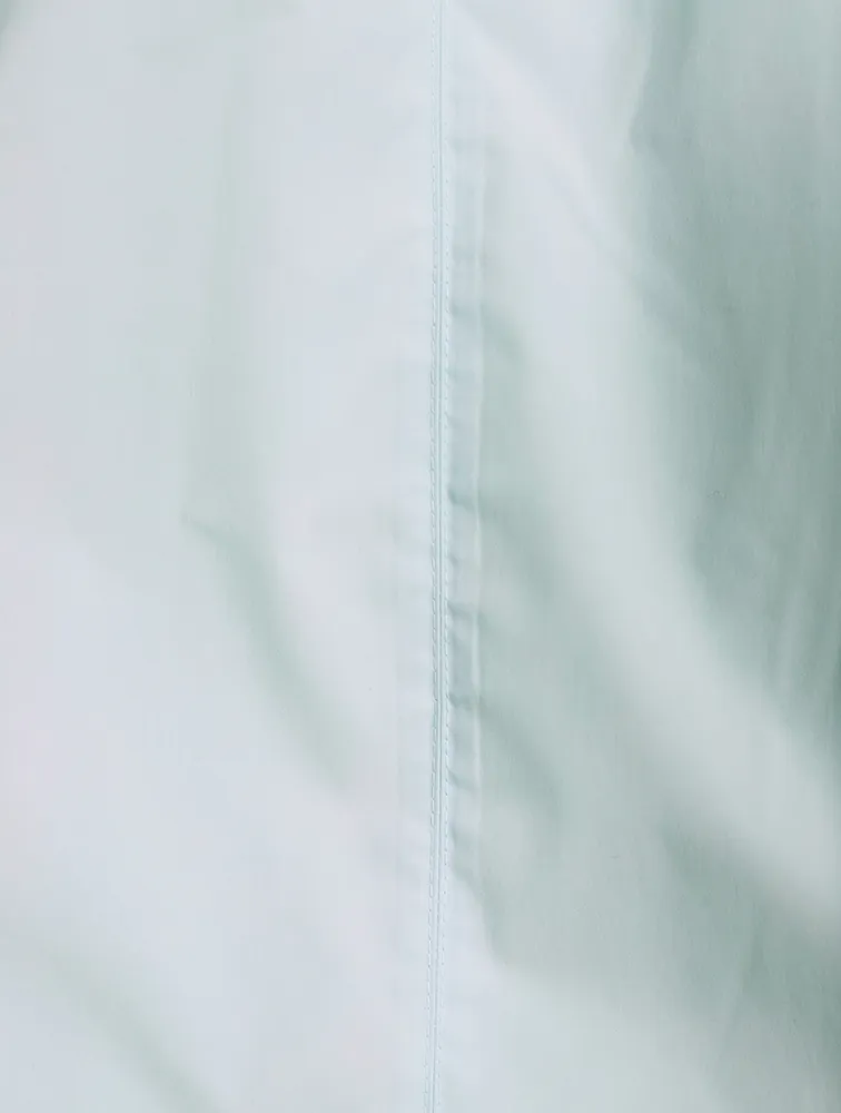 Puff-Sleeve Shirred Blouse