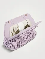 Large Bios Knitted Eco Leather Clutch Bag