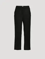 Cropped Kick Wool Trousers