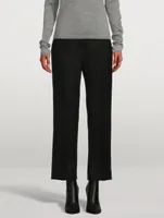 Cropped Kick Wool Trousers