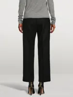 Cropped Kick Wool Trousers