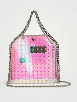 Mini Falabella Holographic Tote Bag with Studs