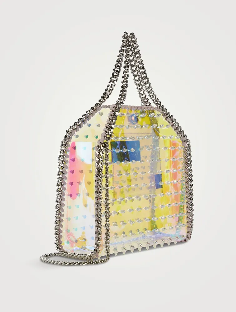 Mini Falabella Holographic Tote Bag with Studs