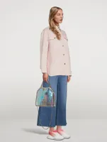 Mini Falabella Holographic Tote Bag with Studs