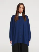 Double Stand Collar Cotton Shirt