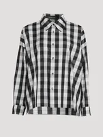 Gingham Cotton Poplin A-Line Shirt