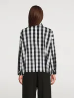 Gingham Cotton Poplin A-Line Shirt