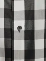 Gingham Cotton Poplin A-Line Shirt