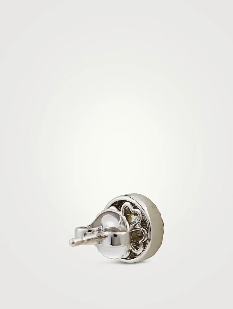 18K White Gold Fulfillment Stud Earrings With Diamonds