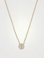 18K Gold Fulfillment Pendant Necklace With Diamonds