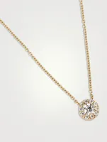 18K Gold Fulfillment Pendant Necklace With Diamonds