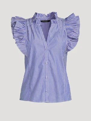 Rosane Ruffle Shirt Stripe