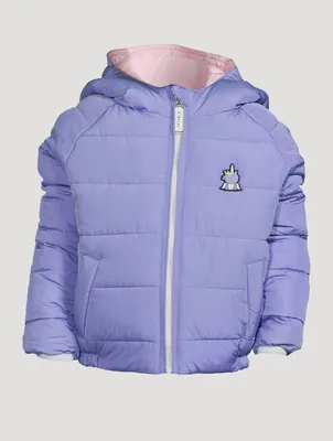 Hop x Sparkle Reversible Puffer Jacket With Hood