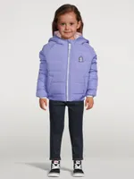 Hop x Sparkle Reversible Puffer Jacket With Hood