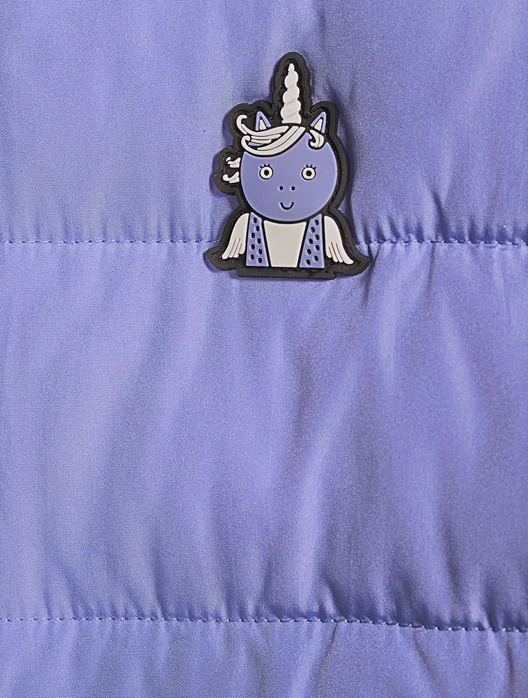 Hop x Sparkle Reversible Puffer Jacket With Hood