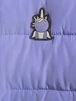 Hop x Sparkle Reversible Puffer Jacket With Hood