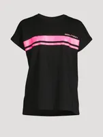 Cotton Logo Stripe T-Shirt