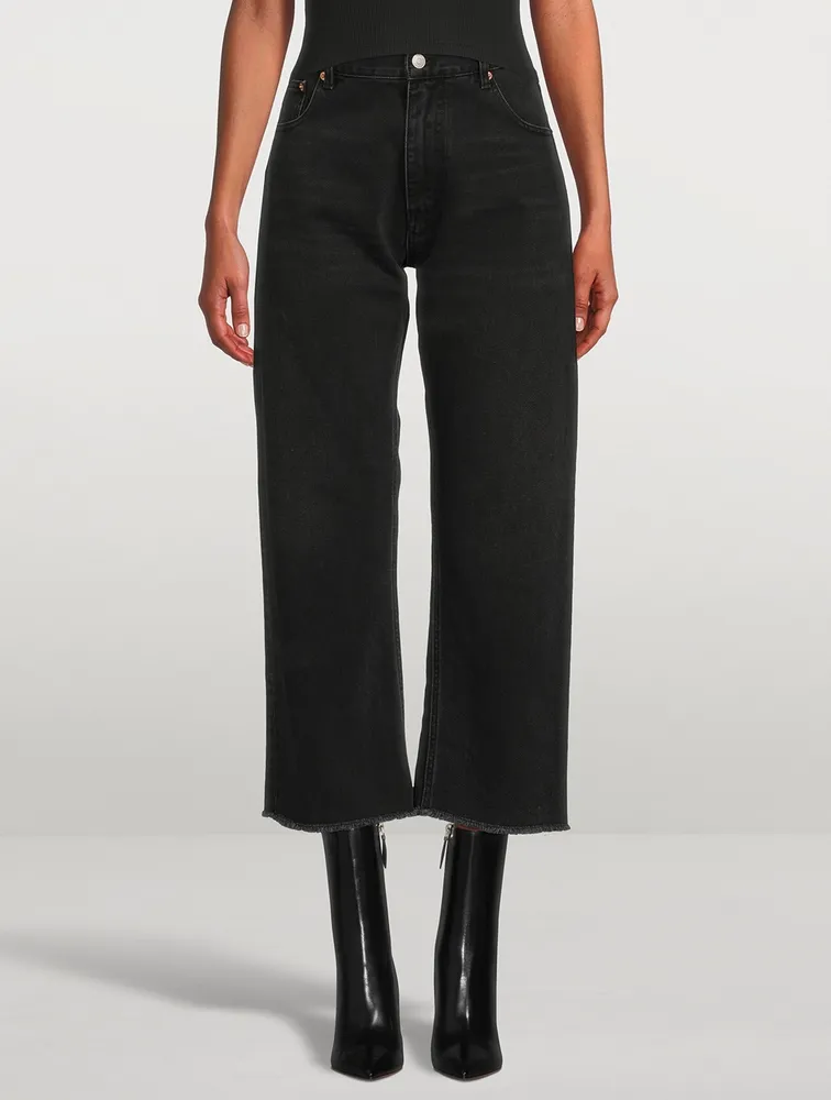 Straight-Leg Cropped Jeans