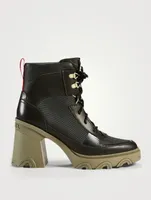 Brex Heeled Leather Combat Boots