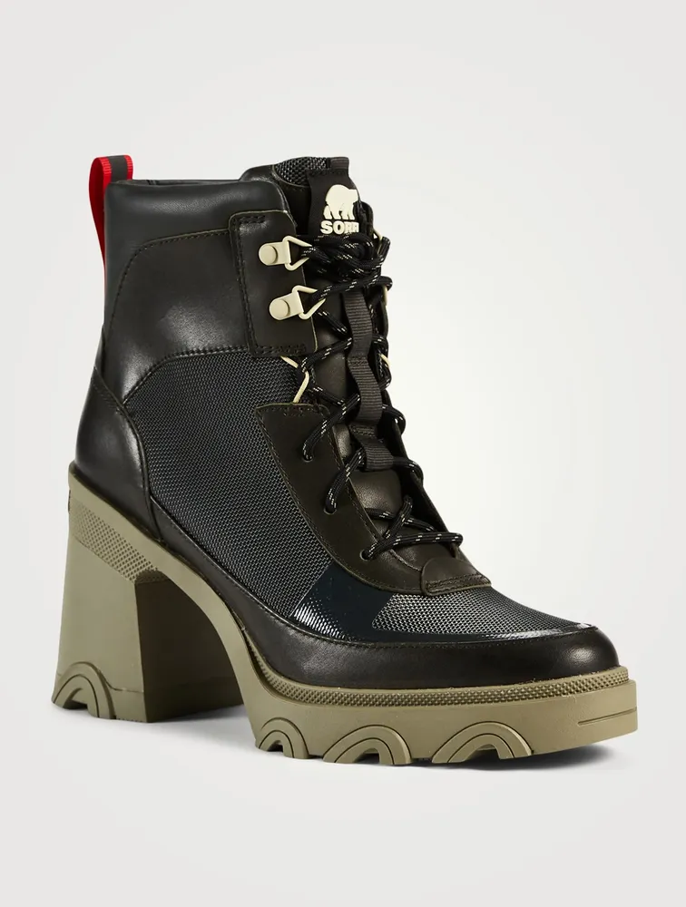 Brex Heeled Leather Combat Boots