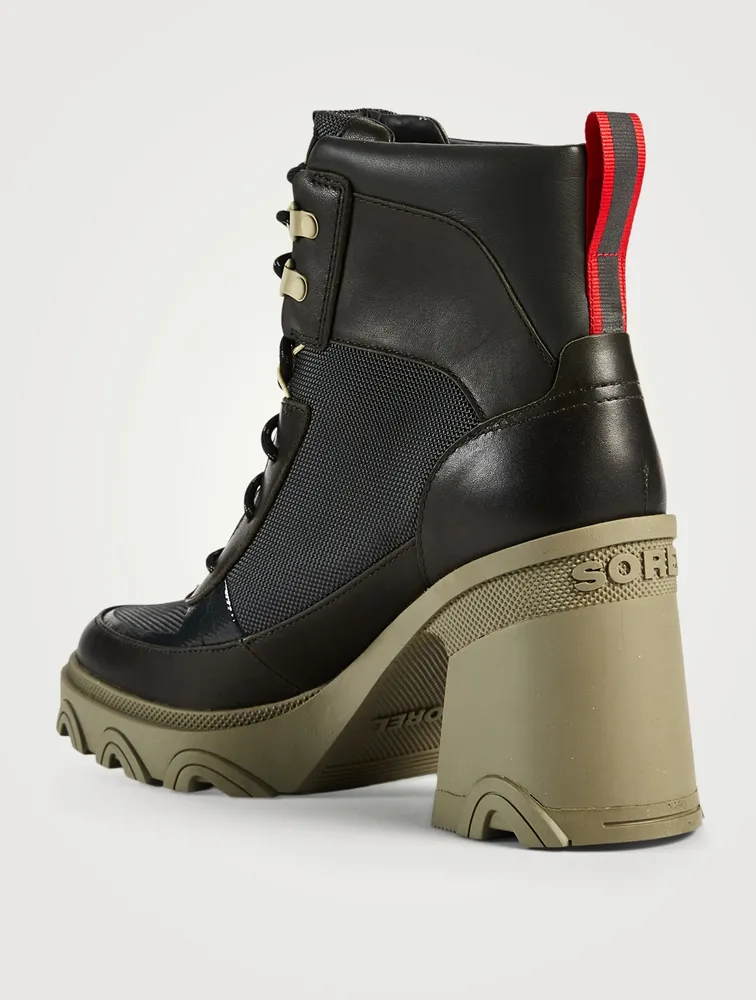 Brex Heeled Leather Combat Boots