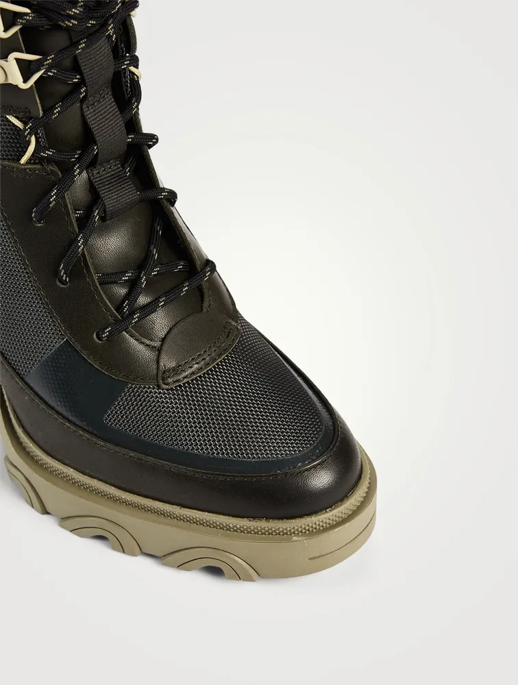 Brex Heeled Leather Combat Boots