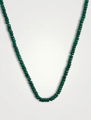 Faceted Emerald Beaded Necklace