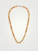 Hessonite Beaded Necklace