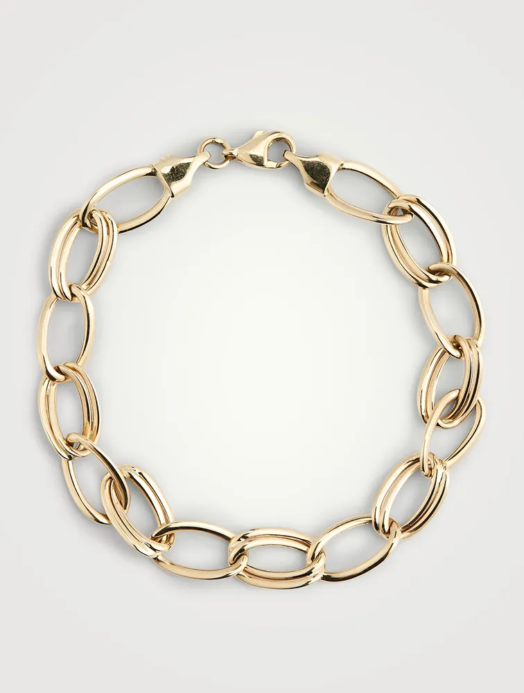 Ellipse 14K Gold Link Chain Bracelet