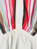 Bandira Plunge Neck Dress Striped Print
