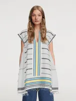 Sediri Caftan Dress Striped Print