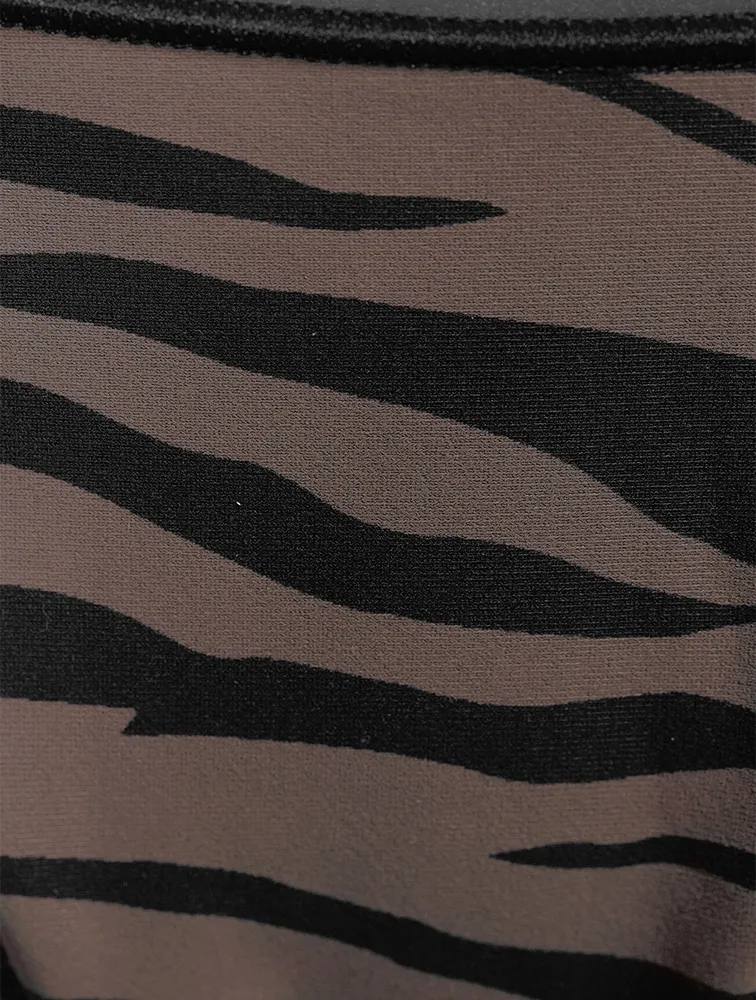 The C String Tie Bikini Bottom Zebra Print