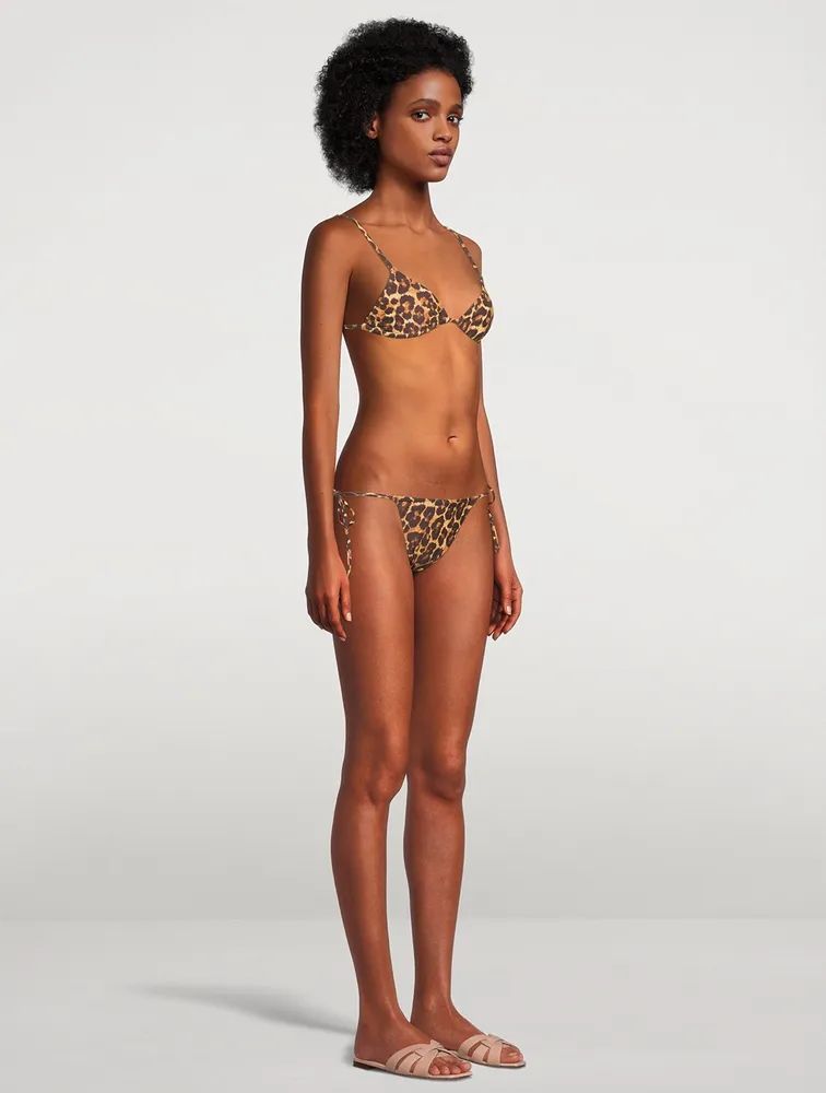Equator Bikini Top Leopard Print